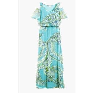 Chicos Women’s Size 0 (US S) Paisley Sienna Maxi Dress Feminine Flattering Boho